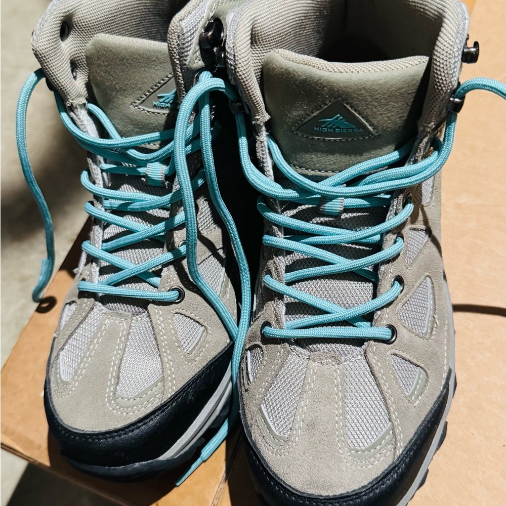 Slightly Used High Sierra Tan and Blue Sneakers